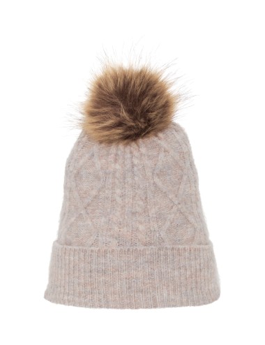 Gorro pompón CAGRI beige