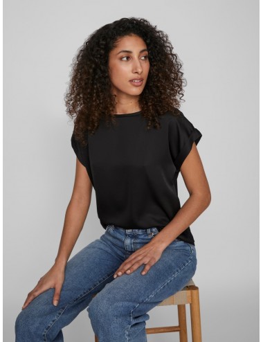 Blusa satén VIELLETTE negro