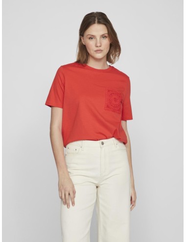 Camiseta bolsillo VISYBIL rojo