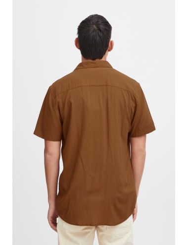 Camisa básica viscosa marrón