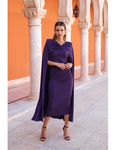 Vestido capa morado