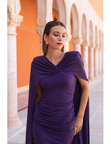 Vestido capa morado