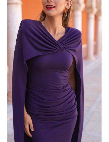 Vestido capa morado