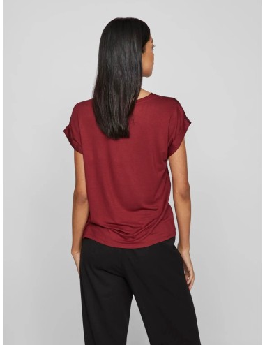 Blusa satén VIELLETTE granate