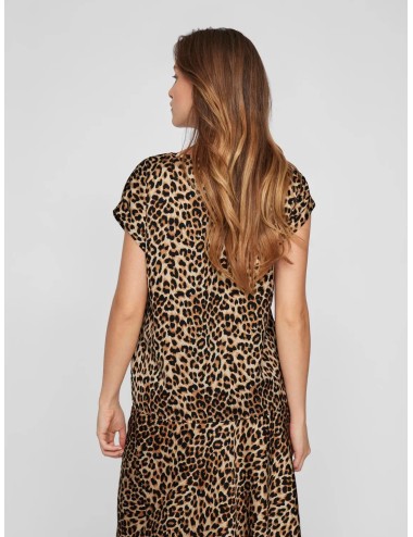 Blusa satén VIELLETTE leopardo