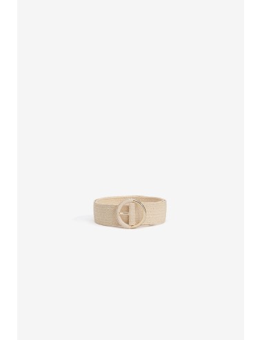 Cinturón rafia beige