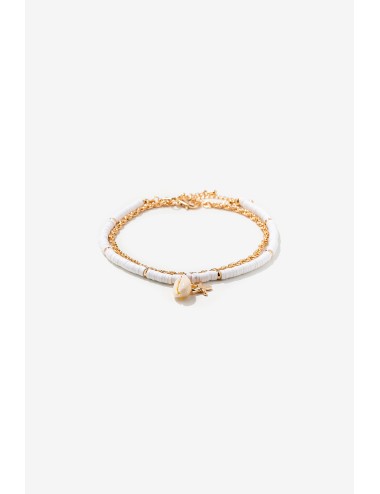 Pulseras cadena + conchas