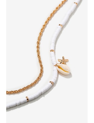 Pulseras cadena + conchas