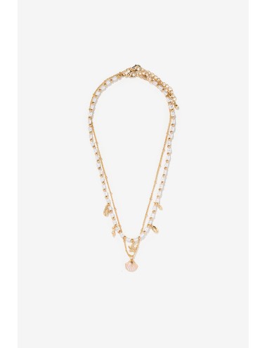 Collar cadena + conchas