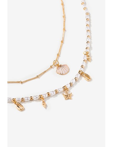 Collar cadena + conchas