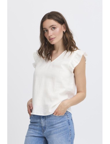 Blusa volante LINNO blanco