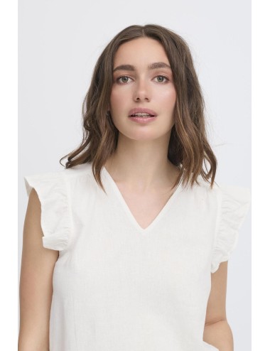 Blusa volante LINNO blanco