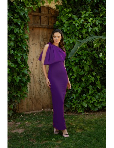 Vestido lazo morado