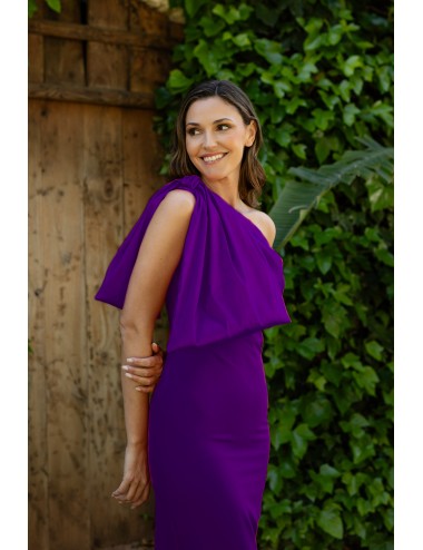 Vestido lazo morado