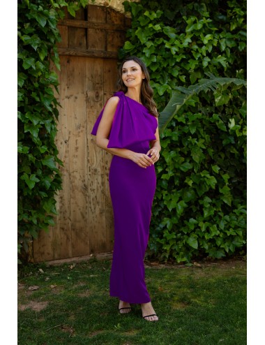 Vestido lazo morado