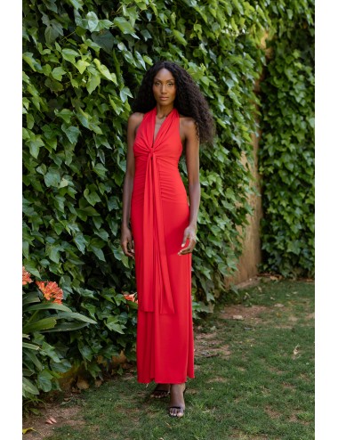 Vestido nudo rojo