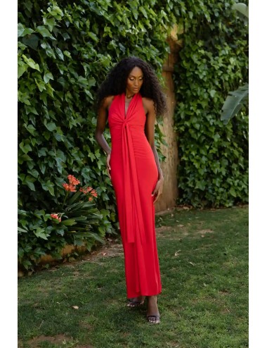 Vestido nudo rojo
