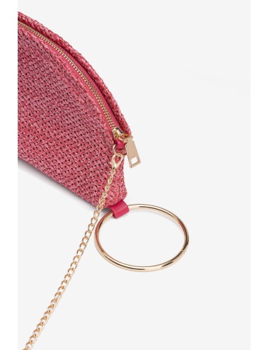 Bolso rafia rosa