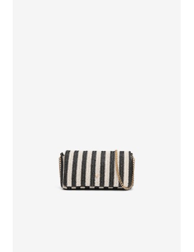 Bolso rafia rayas