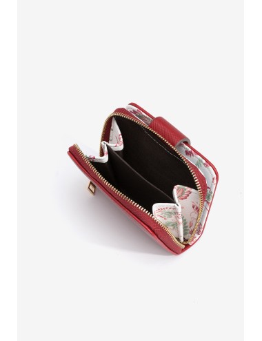 Cartera broche rojo