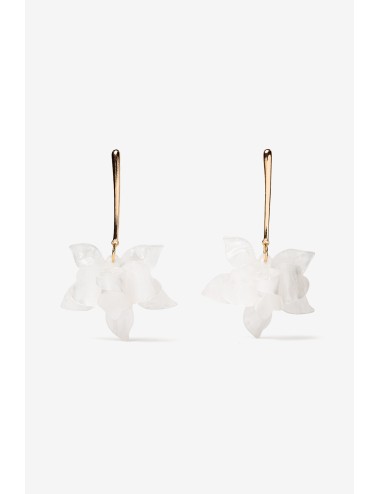 Pendientes flor blanco