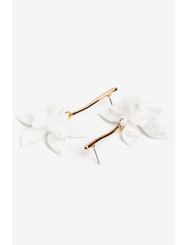 Pendientes flor blanco