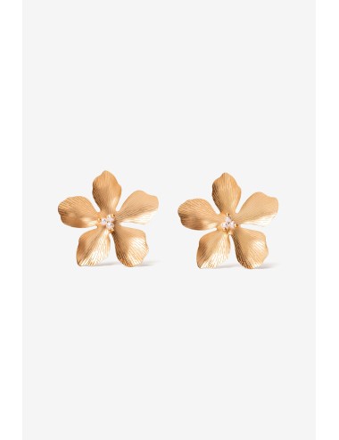 Pendientes flor perlas