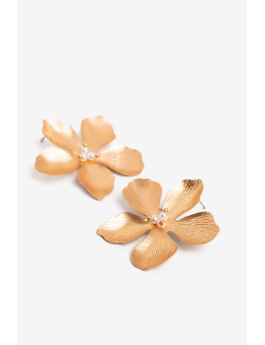 Pendientes flor perlas