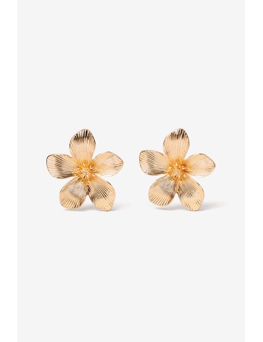 Pendientes flor dorado