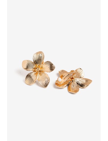 Pendientes flor dorado