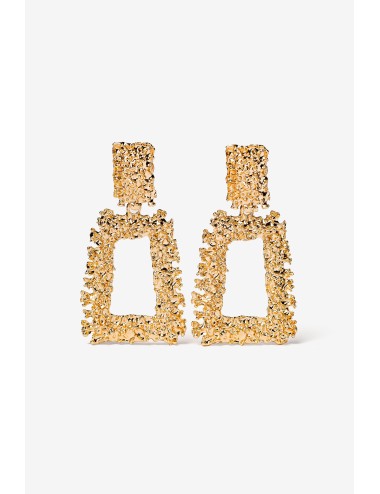 Pendientes geométricos dorado
