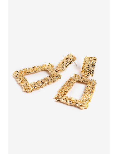 Pendientes geométricos dorado